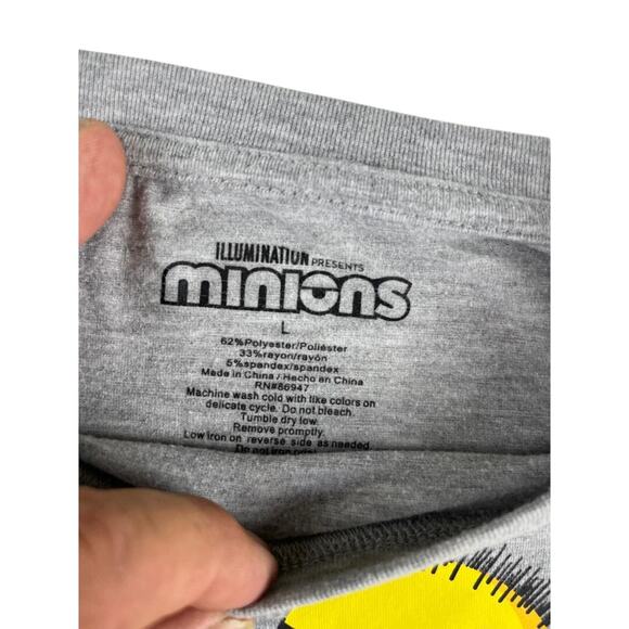 Illumination Minions T-Shirt Large Gray Multi Character Short Sleeve Cotton - Picture 6 of 8